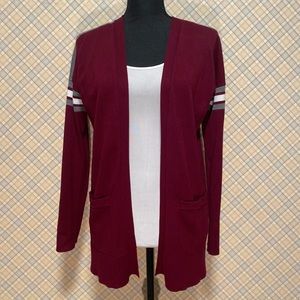 Maroon Striped Sweater